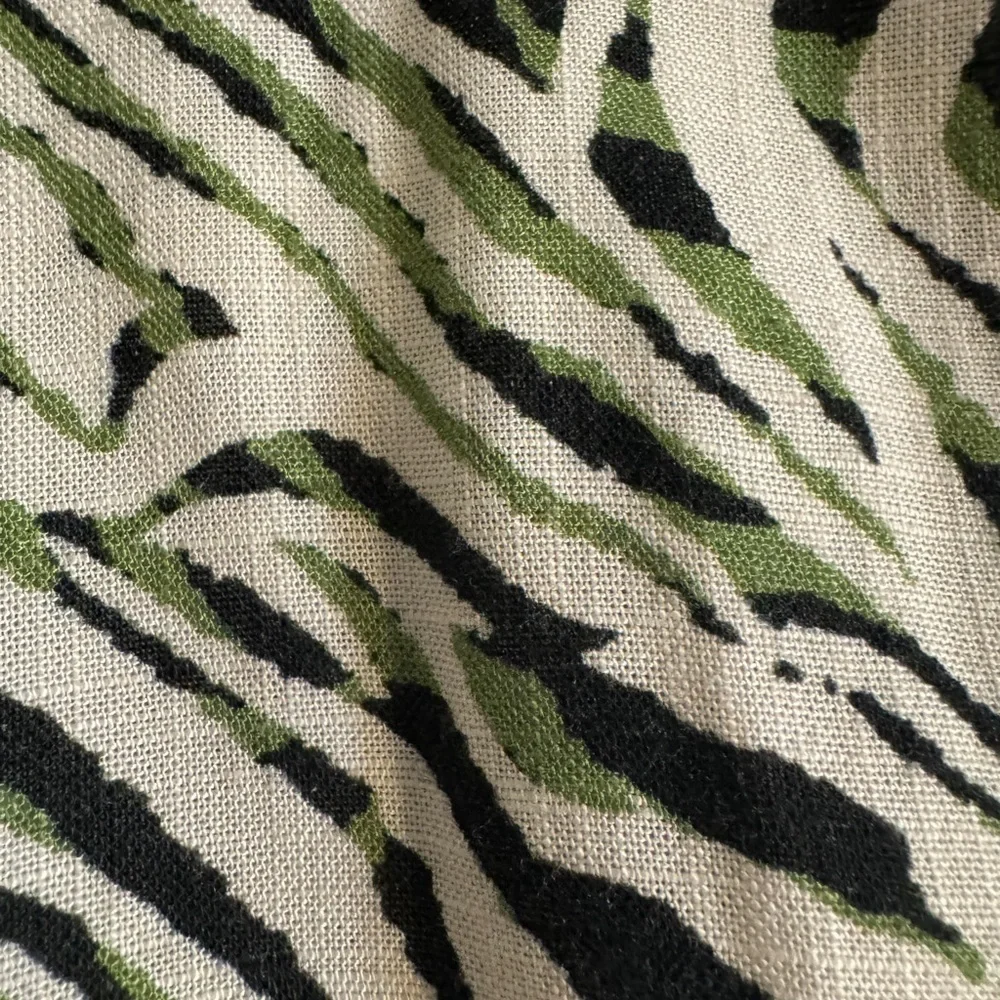 ZARA Animal Print Wrap Dress ECRU/KHAKI - Picture 12 of 13